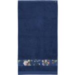 Dunkelblaue Blumenmuster Romantische ESSENZA HOME Handtücher aus Frottee 60x110 