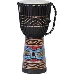 35cm Profi Djembe Trommel Bongo Drum Buschtrommel Percussion Motiv Buntes Muster Afrika Art - (Für Kinder im Vorschul Alter)