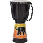 35cm Profi Djembe Trommel Bongo Drum Buschtrommel Percussion Motiv Elefant Afrika Art - (Für Kinder im Vorschul Alter)