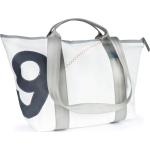 360 Grad Reisetasche Schlepper Mini aus Segeltuch weiß Zahl grau