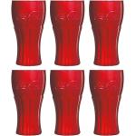 Rote Coca Cola Runde Gläser & Trinkgläser metallic aus Glas 