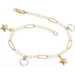 Reduzierte Nickelfreie Goldene Sterne Gliederarmbänder aus Gold für Damen 