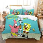 Spongebob Bettwäsche Sets & Bettwäsche Garnituren mit Reißverschluss aus Stoff 135x200 2-teilig 