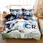 Weiße Cristiano Ronaldo Bettwäsche Sets & Bettwäsche Garnituren mit Reißverschluss maschinenwaschbar 155x220 3-teilig 