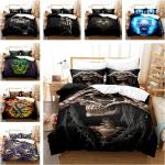 Schwarze Bettwäsche Sets & Bettwäsche Garnituren aus Polyester 200x200 3-teilig 