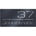 Anthrazitfarbene Metzler Rechteckige 3D Hausnummern aus Edelstahl rostfrei 