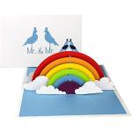 Weiße LGBT Gay Pride Hochzeitseinladungen aus Papier 