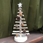 31 cm Mini Weihnachtsbäume & Tisch Weihnachtsbäume aus Birkenholz 