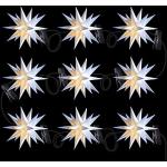 Weiße Sterne Runde Sternlichterketten mit Weihnachts-Motiv UV-beständig 