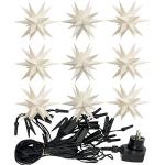 Weiße Sterne Sternlichterketten mit Weihnachts-Motiv aus Kunststoff UV-beständig 