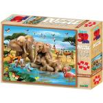 3D Puzzle Kids - 100 Teile - Elefanten nehmen ein Bad - Afrika - Maki