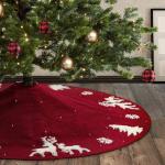 Reduzierte Rote Weihnachtsbaumdecken aus Wolle 