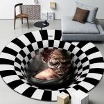 Moderne Runde Runde Teppiche 400 cm mit Halloween-Motiv aus Textil 3D 