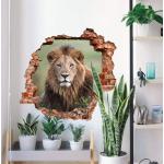 Braune Vintage Wandtattoos Löwe mit Löwen-Motiv 