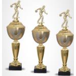 3er BOWLING Pokale Pokalserie Pokal Bowling GOLDEN PRESTIGE mit Gravur + Figur