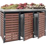 MCW 3er-Mülltonnenboxen 201l - 300l aus Edelstahl bepflanzbar 