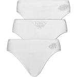 Weiße Pompadour Basic-Slips für Damen 3-teilig für den für den Winter 