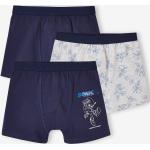 Marineblaue Motiv Boxershorts für Kinder aus Baumwolle für Jungen Größe 128 3-teilig für den für den Winter 