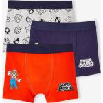 Terracottafarbene Sterne Super Mario Boxershorts für Kinder aus Baumwolle für Jungen Größe 128 3-teilig für den für den Winter 