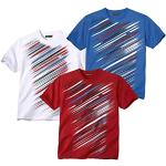 Rote Gesteppte Atlas For Men T-Shirts aus Jersey maschinenwaschbar für Herren Größe 4 XL 3-teilig 