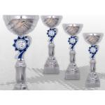 blau 6er Pokalserie Pokale ORLANDO mit Gravur günstig kaufen Pokale silber 