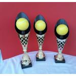 3er Serie Pokale Tennis BALL Pokal inkl.Gravur ROCKET GOLD 2020 NEU