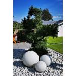 Trango Runde Leuchtkugeln Garten aus Granit E27 3-teilig 