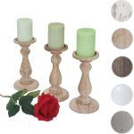 Skandinavische Mendler Kerzenständer Sets aus Massivholz 3-teilig 