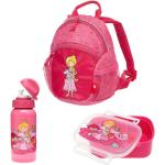 3er Set: Rucksack Trinkflasche Brotbox "Pinky Queeny" in Pink