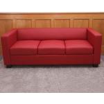 Rote Mendler Lille Lounge Sofas aus Kunstleder Breite 150-200cm, Höhe 50-100cm, Tiefe 50-100cm 3 Personen 