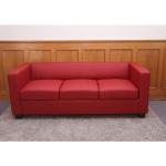 Rote Mendler Lille Lounge Sofas aus Leder Breite 150-200cm, Höhe 50-100cm, Tiefe 50-100cm 3 Personen 