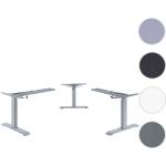 Graue Mendler Schreibtisch-Gestelle aus Metall höhenverstellbar Breite 200-250cm, Höhe 100-150cm, Tiefe 50-100cm 3 Personen 