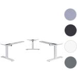 Weiße Mendler Schreibtisch-Gestelle aus Metall höhenverstellbar Breite 200-250cm, Höhe 100-150cm, Tiefe 50-100cm 3 Personen 