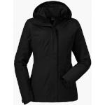 Schwarze Wasserdichte Winddichte Atmungsaktive Schöffel 3-in-1 Jacken mit Reißverschluss aus Polyester für Damen Größe S 