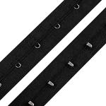 3m Haken- und Ösenband aus Baumwolle 25mm Korsettband Bodyverschluss Miederband Farbwahl, Größe:Breite 25 mm | Abstand 25 mm, Farbe:schwarz