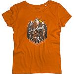 3styler T-Shirt für Damen, The Overlook Hotel Jack Nicholson & Stanley Kubrik – Vintage Linie – Bio-Baumwolle, 140 g/m², Vintage Orange, Large