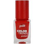 3x P2 Color Trend Nail Polish Nr. 020 red sand Inhalt: 10ml - Nagellack für tollen Sand-Effekt auf dem Nagel.