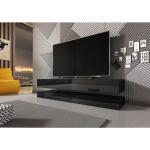 Schwarze Moderne TV Racks mit Schublade Höhe 0-50cm, Tiefe 100-150cm 
