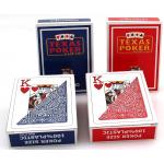 4 Decks Texas Poker Modiano, 100% Plastik Spielkarten 2 Pips Jumbo Index, Ludoma