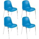 Blaue Nowy Styl Schalenstühle & Schalensessel aus Kunststoff stapelbar Höhe 0-50cm 6-teilig 