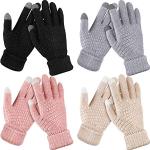 Reduzierte Schwarze Gefütterte Handschuhe für Damen Einheitsgröße für den für den Winter 