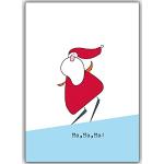 Weiße Moderne Kartenkaufrausch Weihnachtskarten-Sets mit Hirsch-Motiv DIN A6 4-teilig 