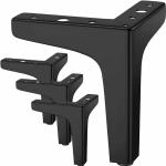 Reduzierte Schwarze Industrial Möbelfüße aus Metall Höhe 0-50cm 4-teilig 