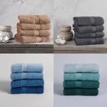 Rosa Handtücher Sets aus Baumwolle schnelltrocknend 50x80 4-teilig 