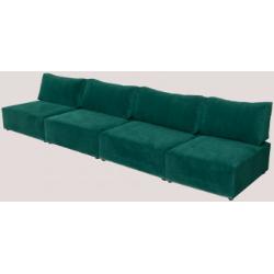 4-teiliges Modulares Sofa Aus Samt Kata Grün Jungle Sklum