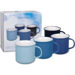 Blaue Könitz Kaffeetassen-Sets mit Ländermotiv aus Porzellan 4-teilig 