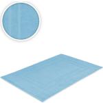 Hellblaue Unifarbene Quadratische Badteppiche aus Frottee 
