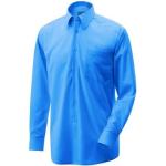 Royalblaue Langärmelige Exner Kentkragen Hemden mit Kent-Kragen aus Baumwolle für Herren 