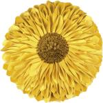 Gelbe Blumenmuster Pad Dekokissenbezüge mit Reißverschluss aus Textil für den für den Frühling 