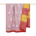 Reduzierte Pinke Gestreifte Moderne Pad Bio Kuscheldecken & Wohndecken mit Flamingo-Motiv aus Textil 75x100 